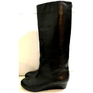 RUD Women’s Size 7.5 black leather knee high Boots shoes MSRP $225